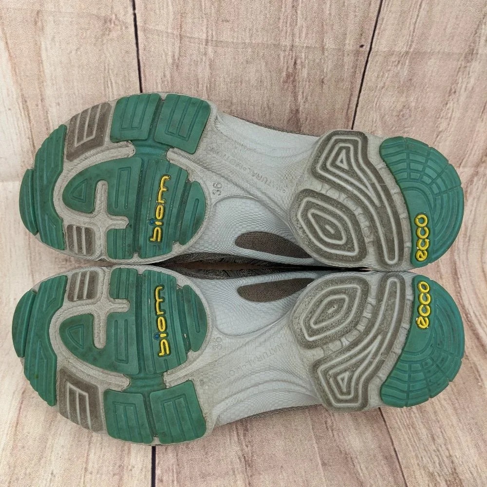 ECCO Biom Train Cross Trainer Shoes EU 36 (US 5-5.5) Gray/Aqua - Picture 9 of 9